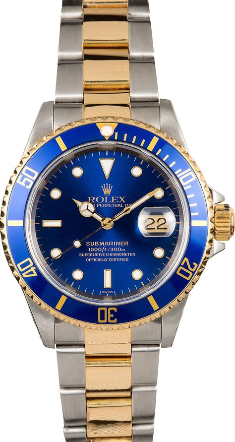 rolex submariner gold blue face|rolex submariner blue two tone.